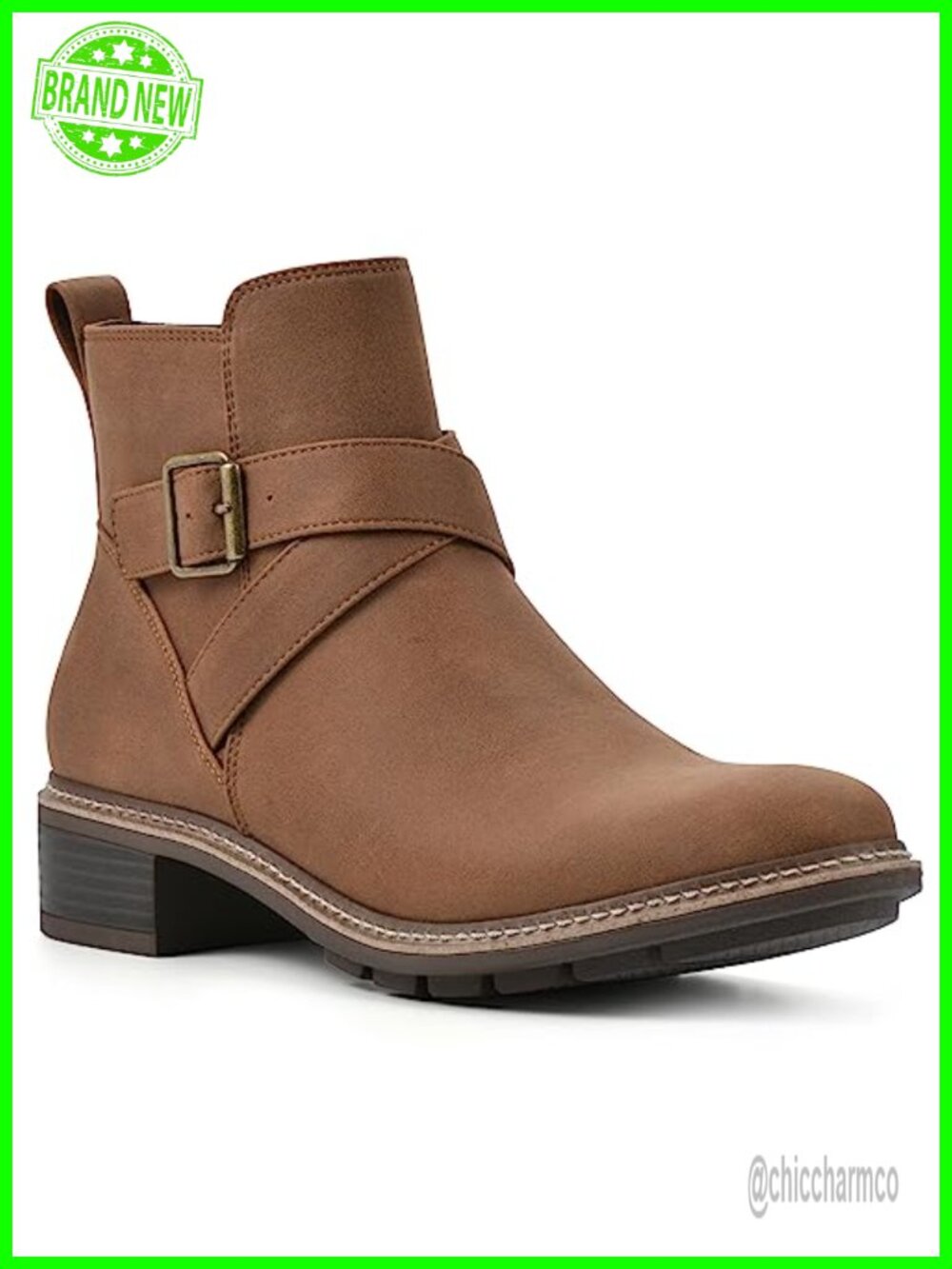 Textile Women's Ankle Bootie Stacked Heel Cushioned Insole